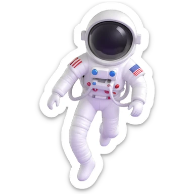 cosmonaut floating in space sticker