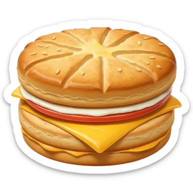 plain biscuit inspired by McDonald's breakfast, golden brown sticker