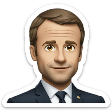 macron qui dit bonne nuit sticker