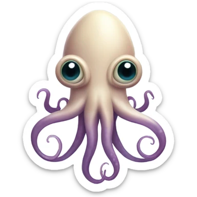 Create a squid with dollars sign eyes sticker