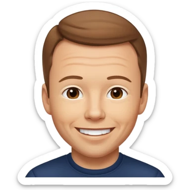 Donnie Wahlberg with light brown hair sticker