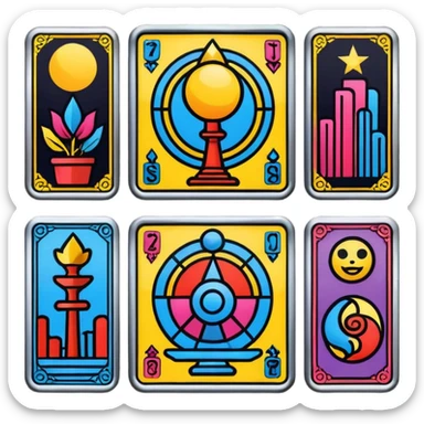 tarot icon pack with streetart illustration sticker
