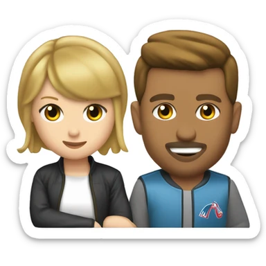 Travis Kielce and Taylor Swift fighting sticker