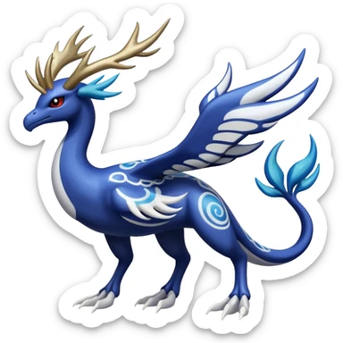 Xerneas-Kyogre-Kyurem-Lugia-Fakémon-hybrid-creature (full body)  sticker