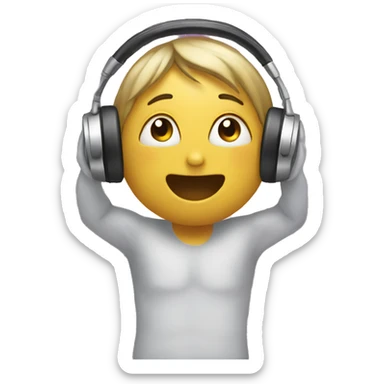 Listening to music in the shower sticker