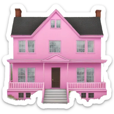 huge pink house  sticker
