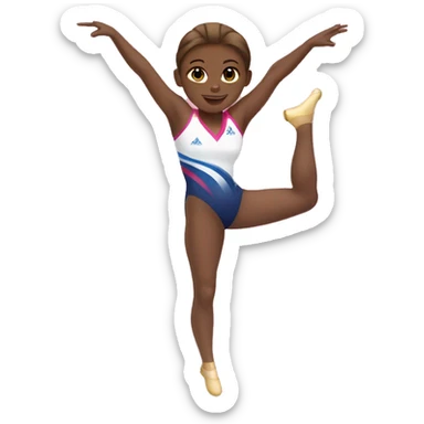 summer olympics girl beam gymnastics sticker