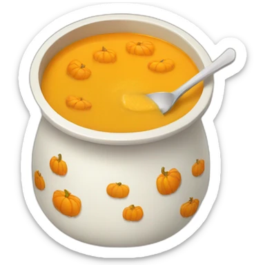 A pot of pumpkin soup sticker