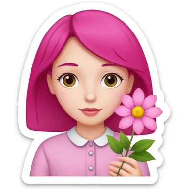 Girl with two hands in front sticker