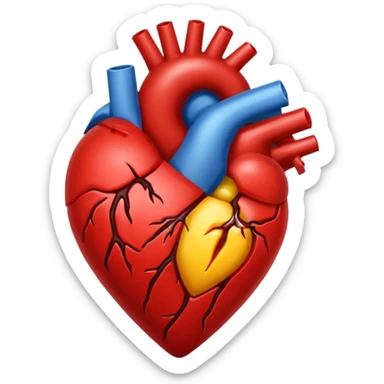 Un corazón humano roto con grietas  sangrando y expulsando sangre rodeado de vendas y tiritas que se despegan sin hacer efecto sticker