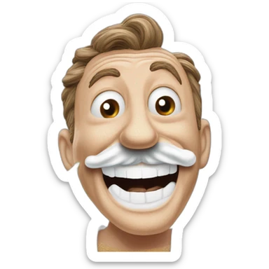 Chuckle Brothers toothpaste advert covered in paste paste everywhere sticker