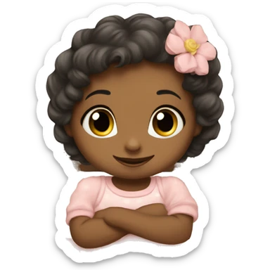 A girl bumblebee in ￼a baby crib sticker