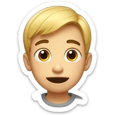 embarrassed boy sticker