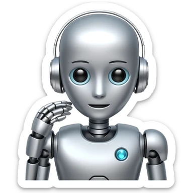 Generate a robotic medical AI assistant sticker