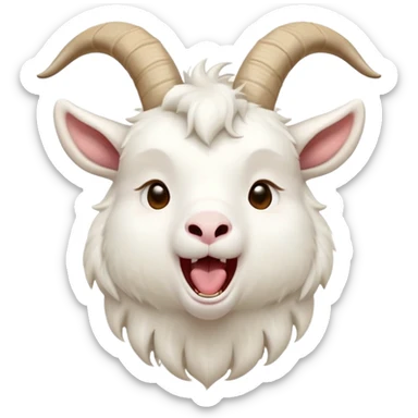 cinematic-cute-yawning-white-goat-portrait-emoji,-head-tilted-slightly-with-a-dramatic,-wide-open-yawn,-showcasing-a-soft,-downy-white-fur-with-delicate-horns-and-gently-drooping-ears,-round-eyes-barely-open-in-drowsy-contentment, sticker