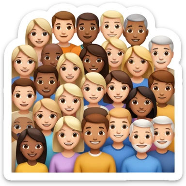 group of diverse people sticker