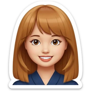 Debby Ryan with straight bangs sticker