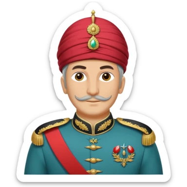 Génère moi un ancien soldat de l'empire ottoman  sticker