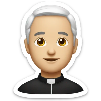 white catholic priest sticker