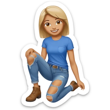 use the 2nd image and remove the pockets on the knee part sticker