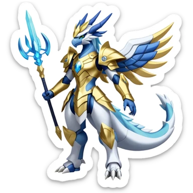 Kyurem-reshiram-dialga-suicune-hybrid, full body sticker