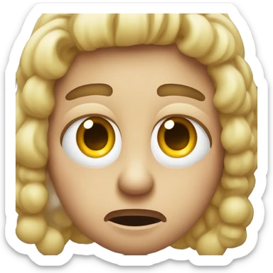 A face that looks really puzzled but also a little shocked at the same time sticker