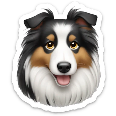 Black and white Shetland sheepdog sticker