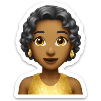 all gold skin pretty disco sticker