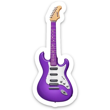 Purple electric guitar sticker