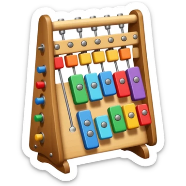 wooden glockenspiel instrument sticker