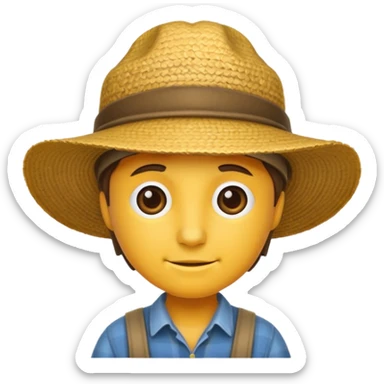 farmer hat sticker