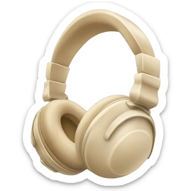 beige headphone sticker