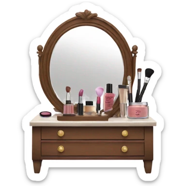Realistic makeup vanity sticker
