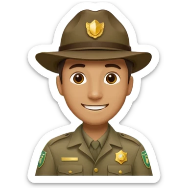 Male Park Ranger sticker