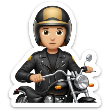 motobike rider sticker