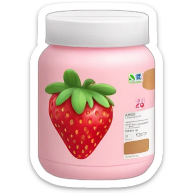 protein powder strawberry flavour sticker