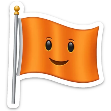 I want a flag  🚩🚩 like this but flag should be orange don't change shape just change color sticker