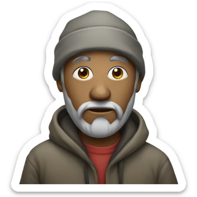 A homeless holding a home  sticker