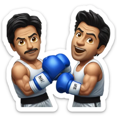 shahrukh khan boxing with salman khan sticker