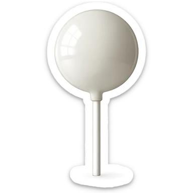 Change the lollipop color to white, keep the background transparent, realistic style. sticker