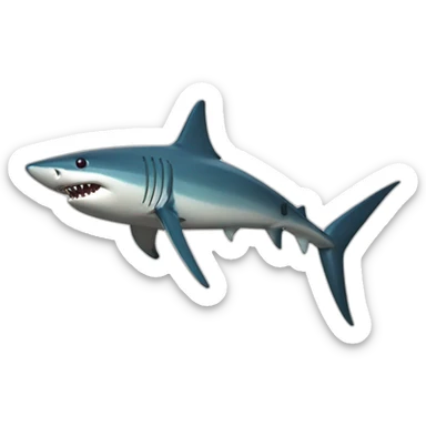 mako shark 3d model sticker