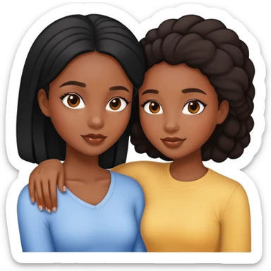 A pretty black girl with her pretty bestie sticker