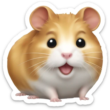 A hamster pooping sticker