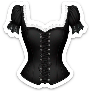 gothic black long sleeve corset sticker
