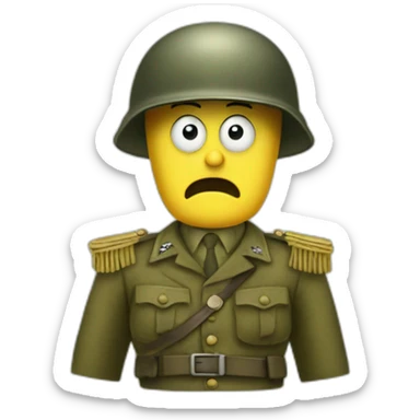 spongebob as a world war 2 soldier sticker