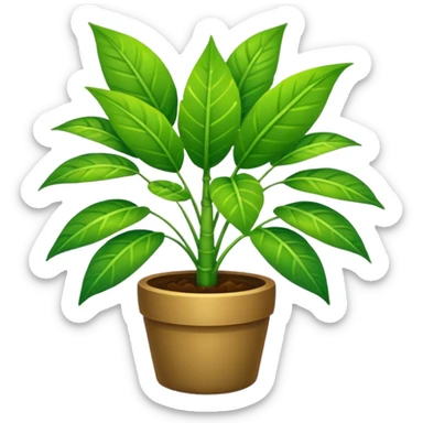 Una planta bonita con una masetá de color FFACC4 sticker