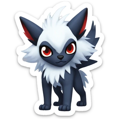 Cool Edgy Absol-Nargacuga-Zorua-Quilava, full body sticker