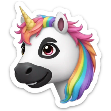 rainbow-unicorn-panda sticker