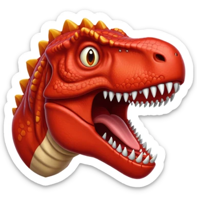 red t-rex sticker