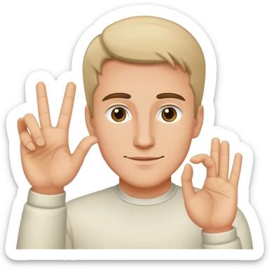 un bonhomme qui fait le signe jul sticker